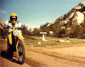 Picture of Mike on his RM80 Suzuki bike used for Chopin's Nocturne in E Flat